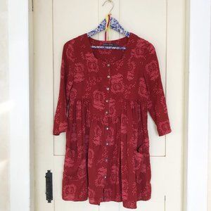 Gudrun Sjoden Cinnamon Tunic w/ Apple Pattern, XS